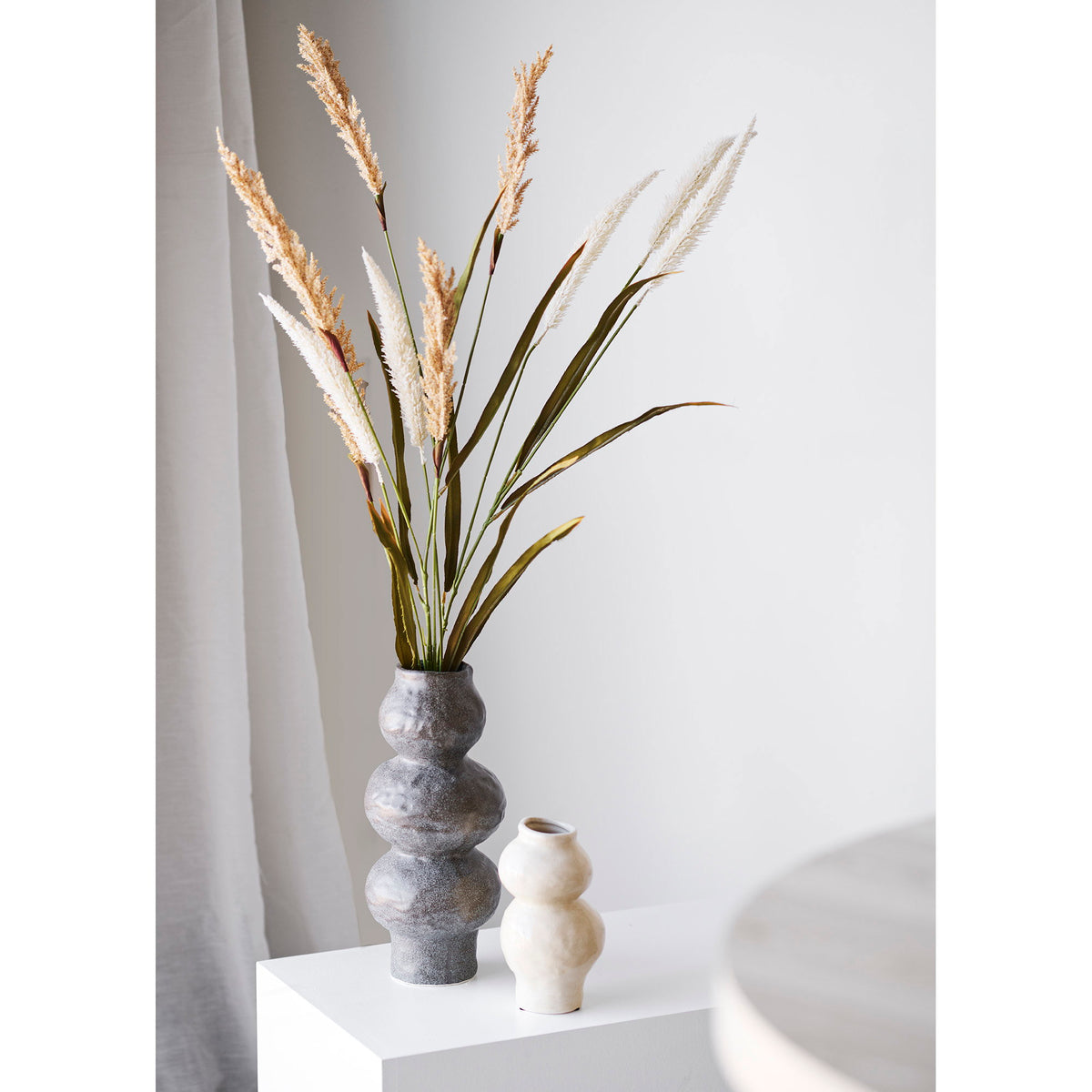 Vase – Keramik, dunkelgrau Ø 14,5 × 33,5 cm