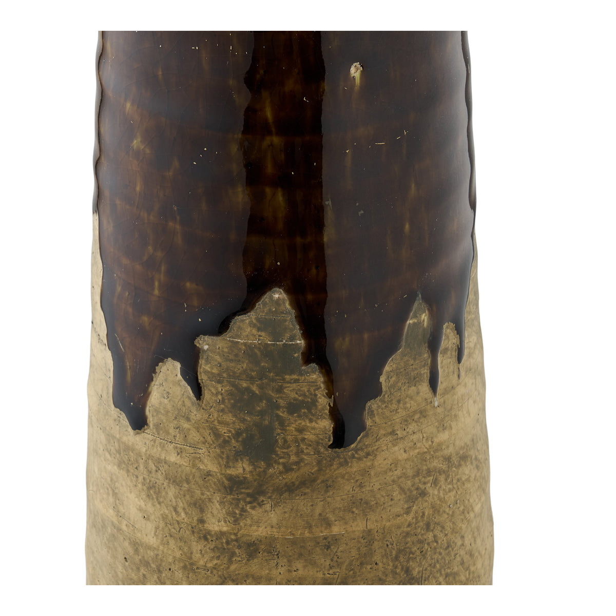 Vase aus Keramik, Braun, Ø 11 × 39 cm