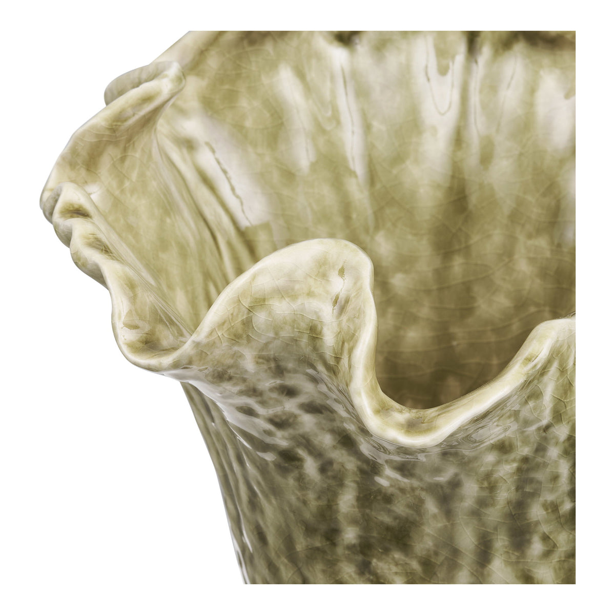 Vase Verona – Keramik, dunkler Sand, Ø 22 × 23,5 cm