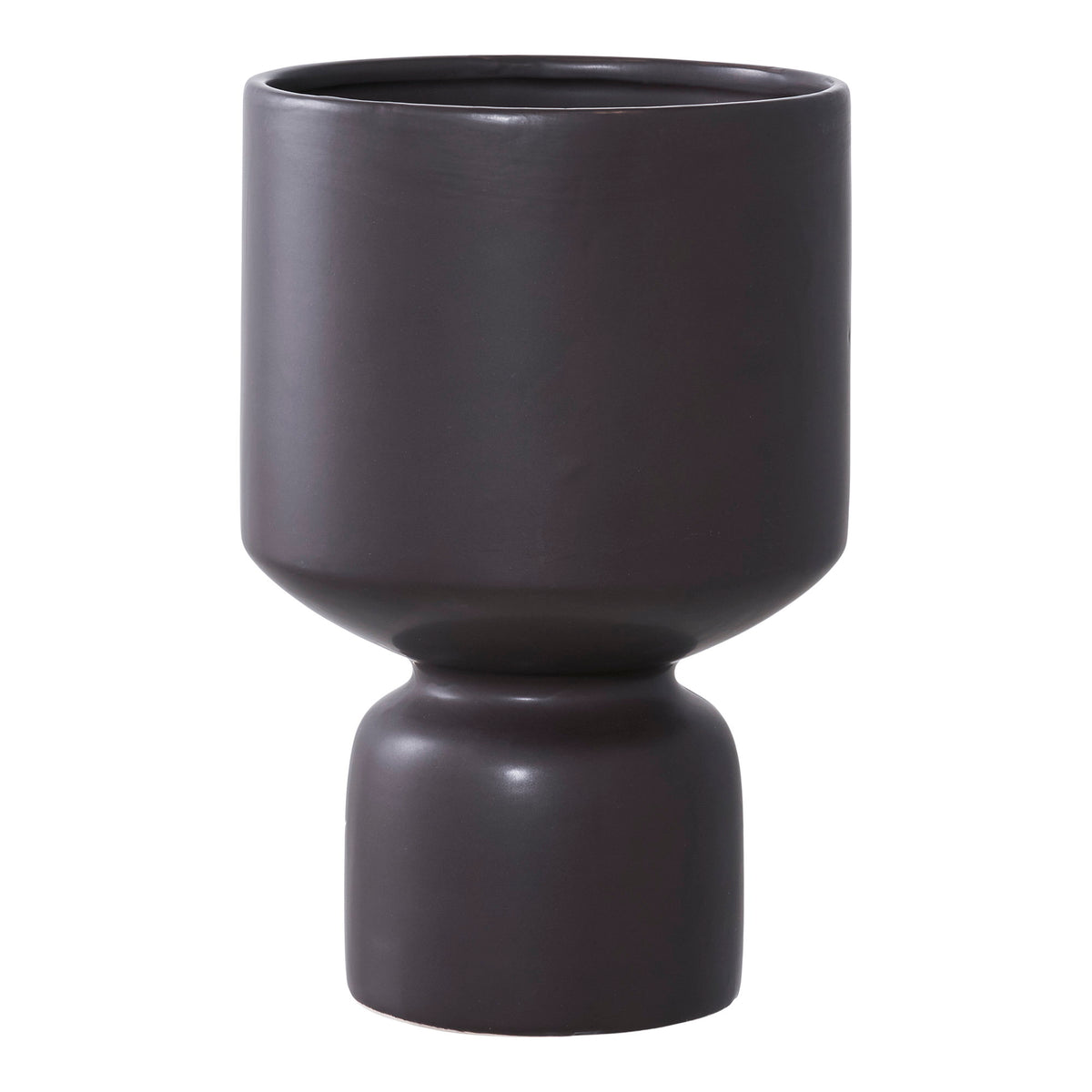 Blumentopf aus Keramik, Schwarz, Ø 15 cm