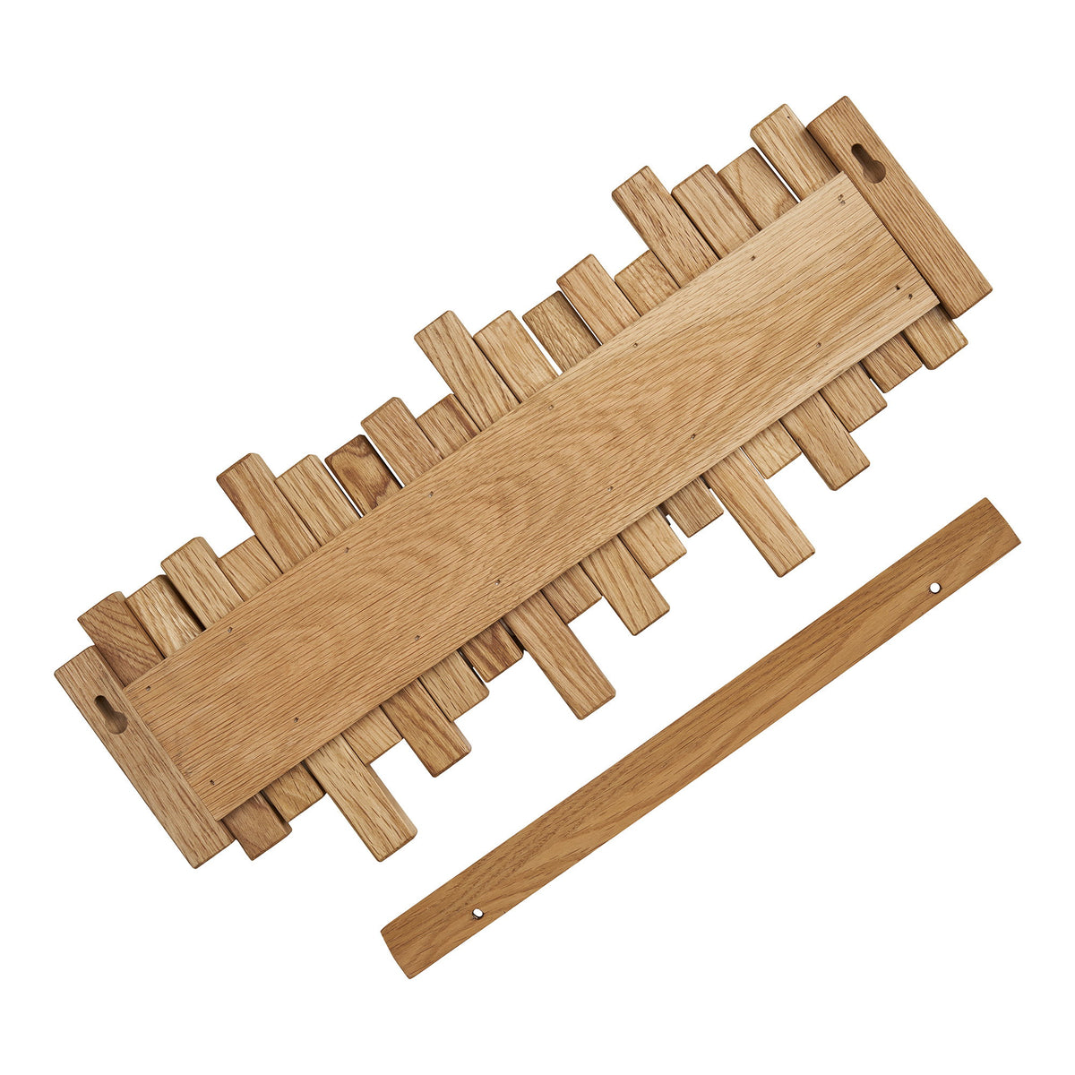 Caltra Garderobe aus Eichenholz, Natur, 3 × 40 × 18 cm