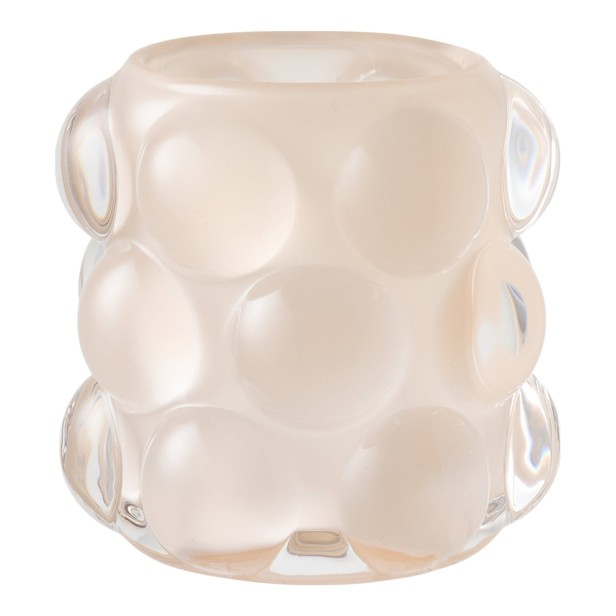 PolsterOase Möbel – Kerzenhalter aus Glas, 2er, Set, Beige/Grün – Ansicht 3