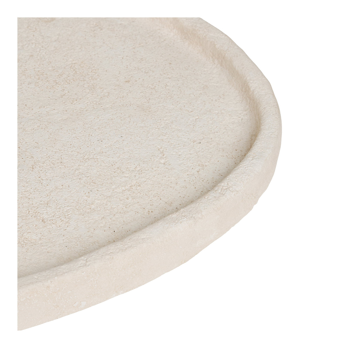 Tablett aus Zement, Beige, 35 × 30 × 2,5 cm