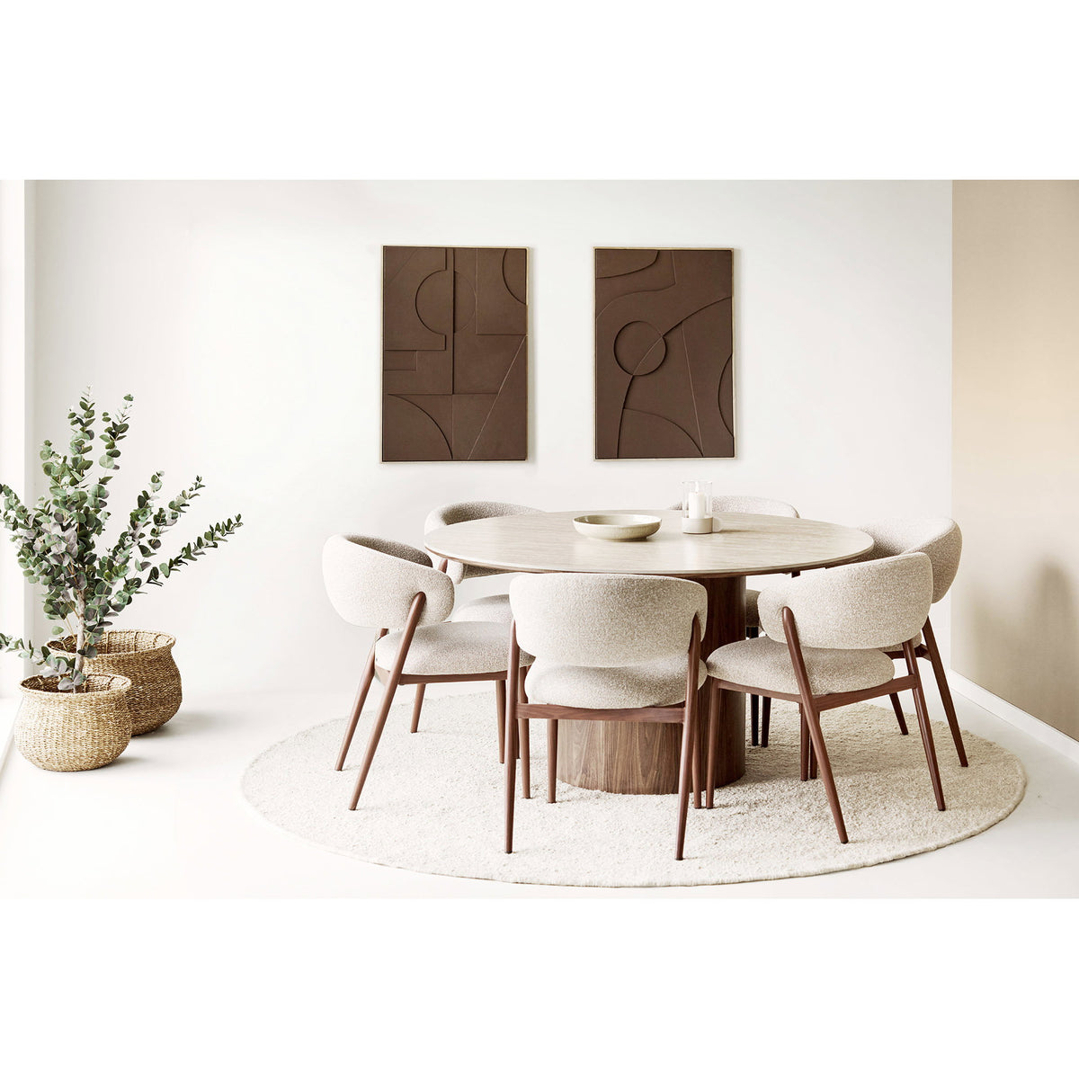 Viola Servierschüssel – Keramik, beige Ø 27 × 5,8 cm