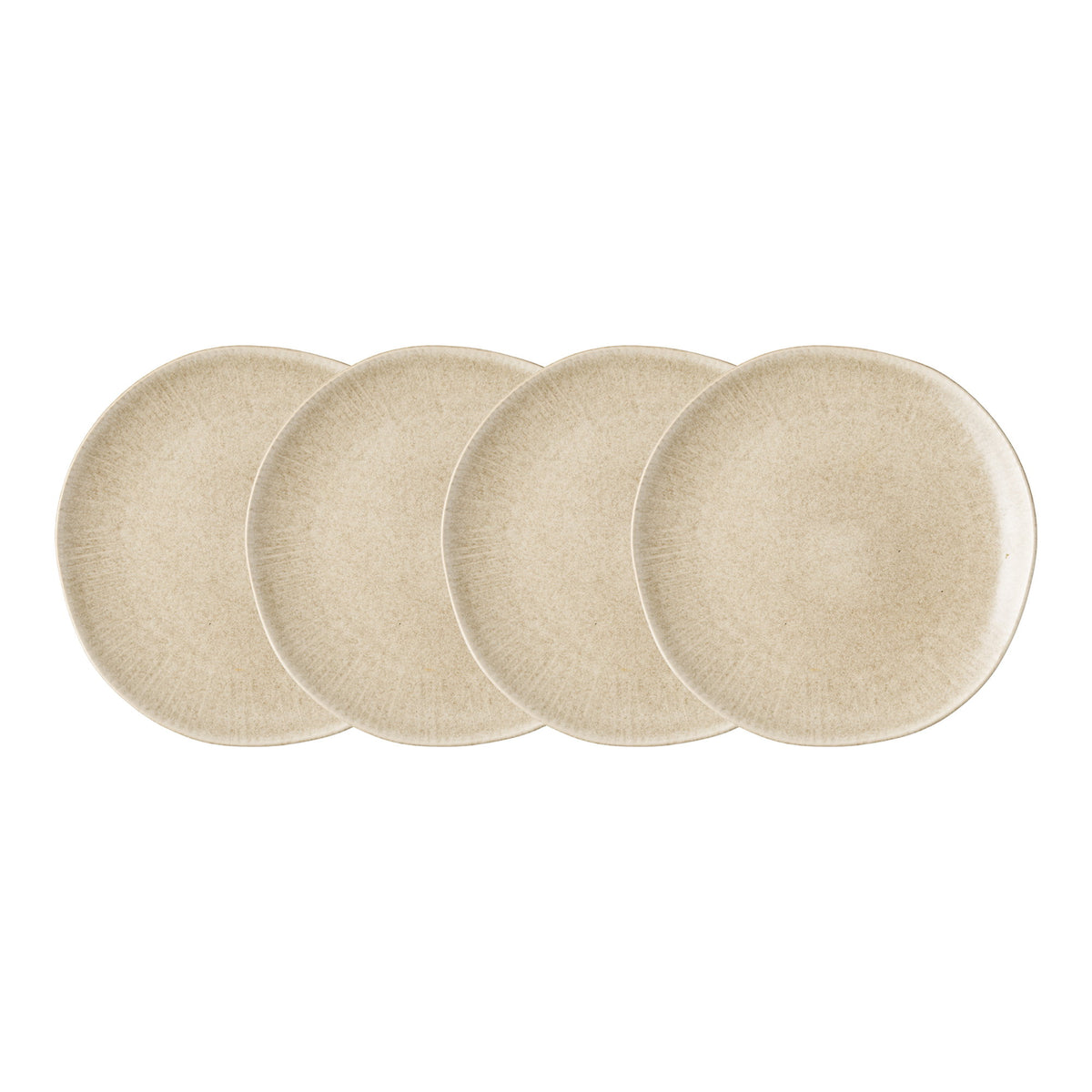 PolsterOase Möbel – Viola Lunchteller aus Keramik, 4er, Set, Beige, Ø 21 cm – Ansicht 4