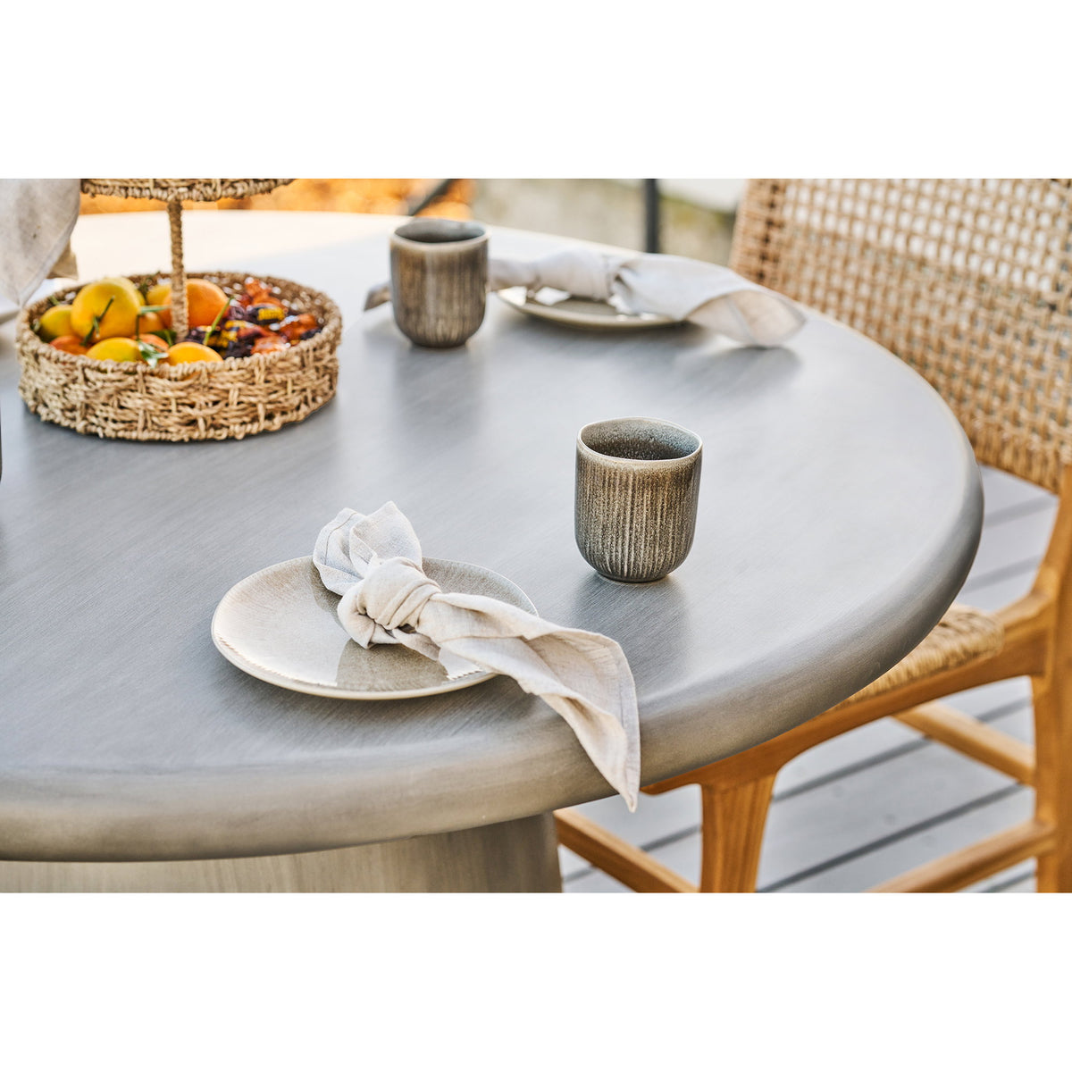 PolsterOase Möbel – Viola Lunchteller aus Keramik, 4er, Set, Beige, Ø 21 cm – Ansicht 9