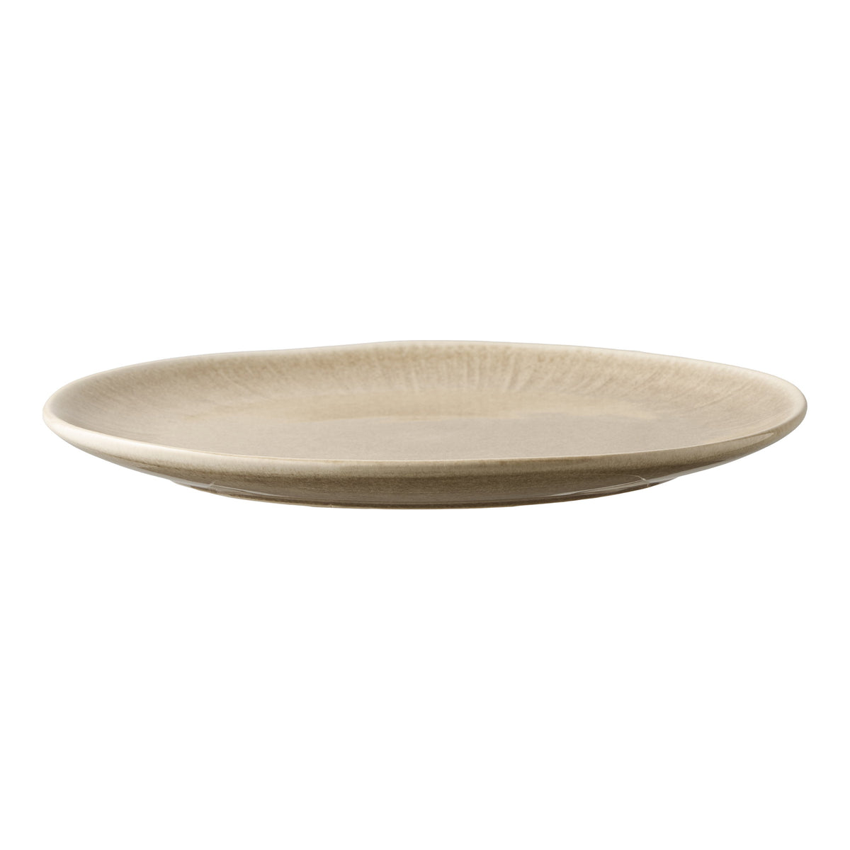PolsterOase Möbel – Viola Speiseteller aus Keramik, 4er, Set, Beige, Ø 27 cm