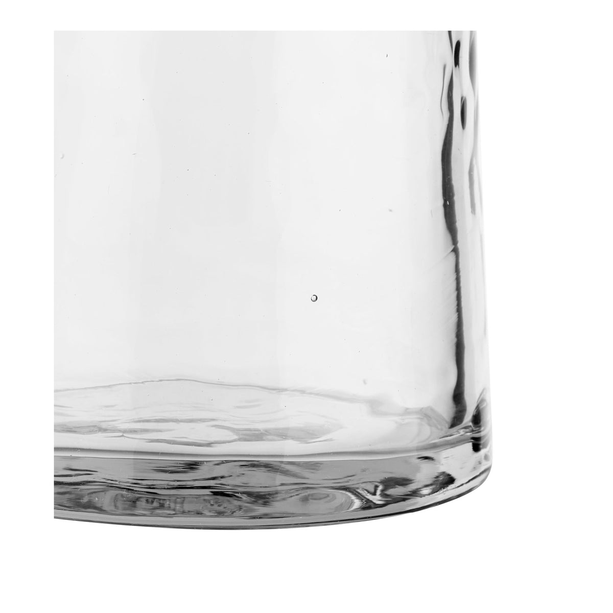 PolsterOase Möbel – Nalanda Karaffe aus gehämmertem Glas, Klar, Ø 10 cm – Ansicht 3