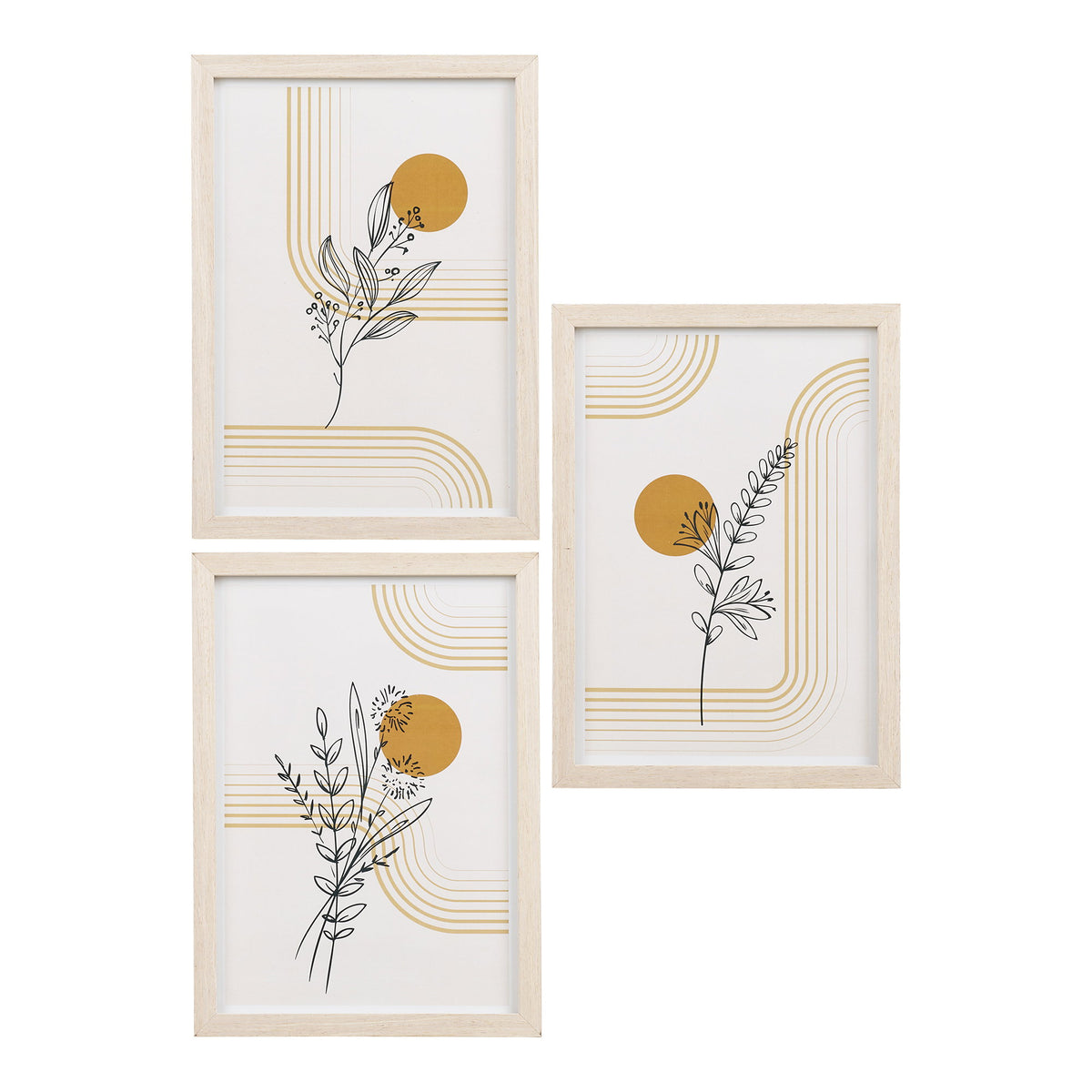 PolsterOase Möbel – Madison Bilderrahmen aus Glas, 3er Set, Natur