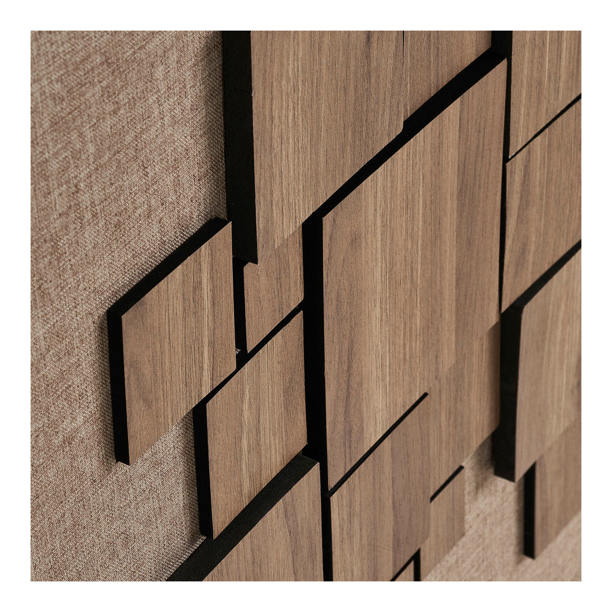 Gala Relief-Wanddeko – Braun, 60 × 60 cm