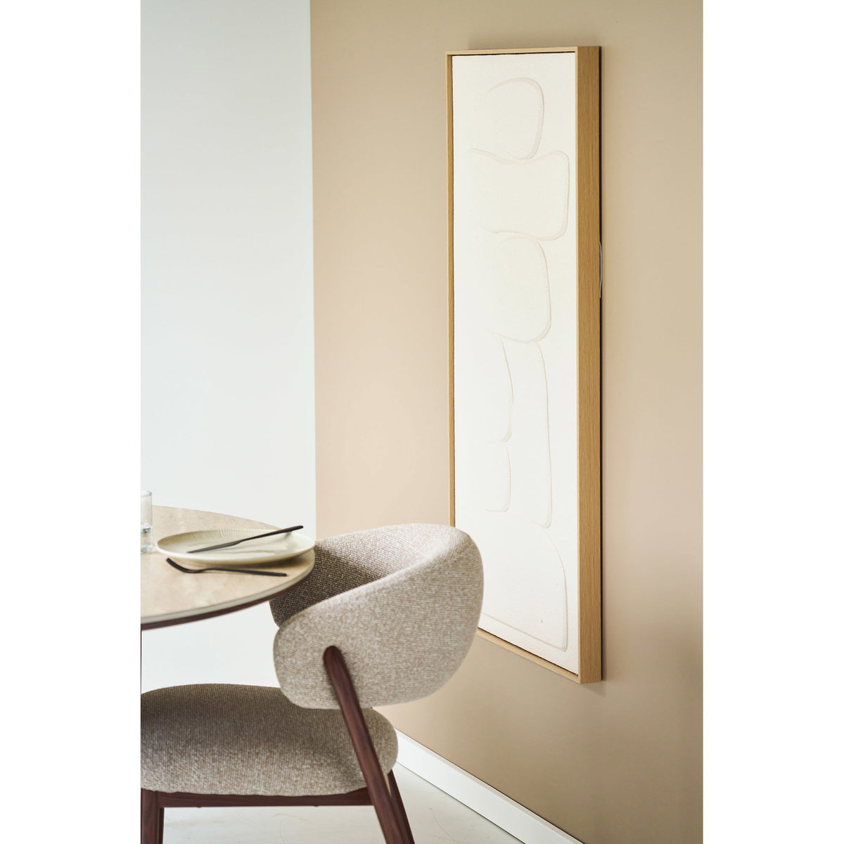 Victoria Relief-Wanddekoration – beige, Nr. 2, 60 × 120 cm