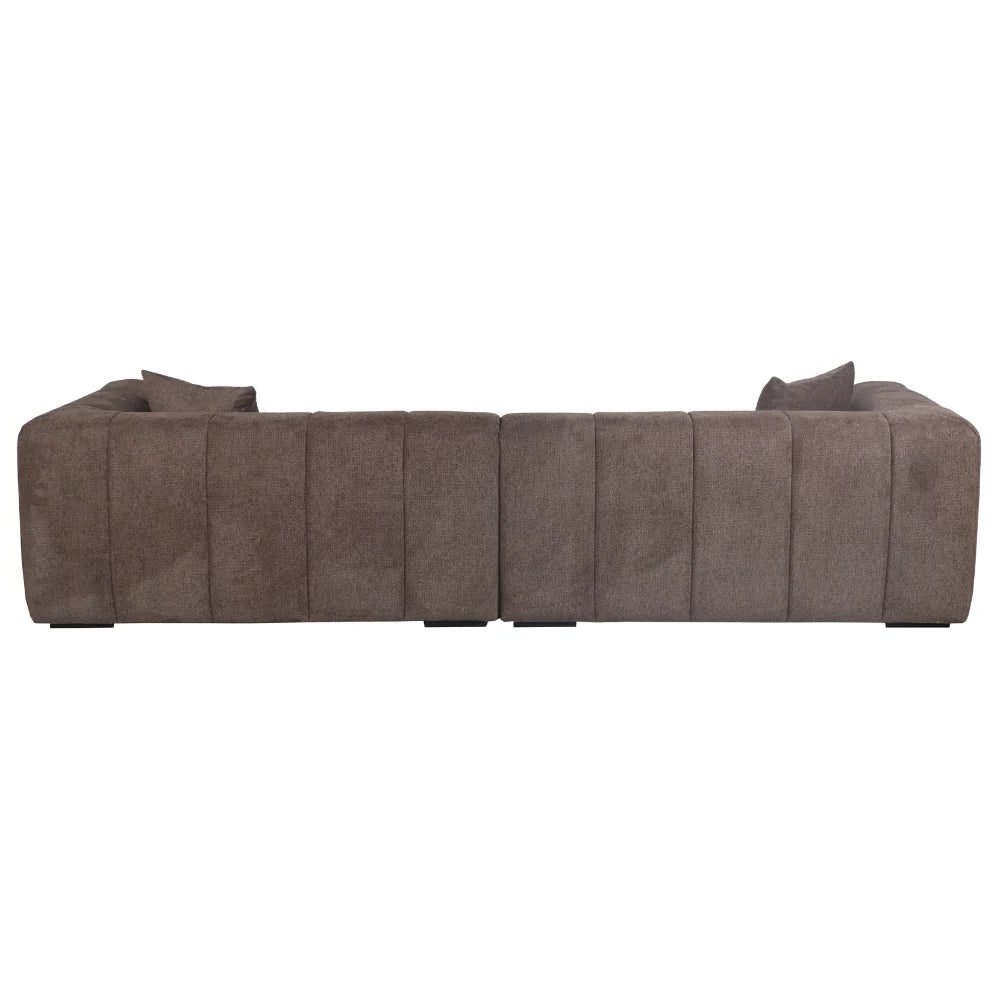 Bora Ecksofa (rechts) in Bouclé Beige, 304 cm Breite | PolsterOase