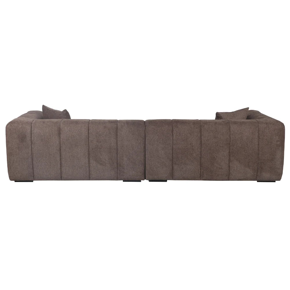 Bora Ecksofa (links) in Bouclé Grau, 304 cm Breite | PolsterOase