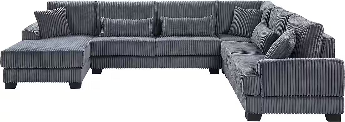 Sofa Wohnlandschaft in Breitcord, 332cm Breite