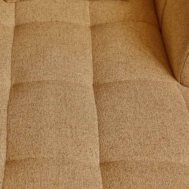 Bora Ecksofa (links) in Bouclé Gold, 240 cm Breite | PolsterOase