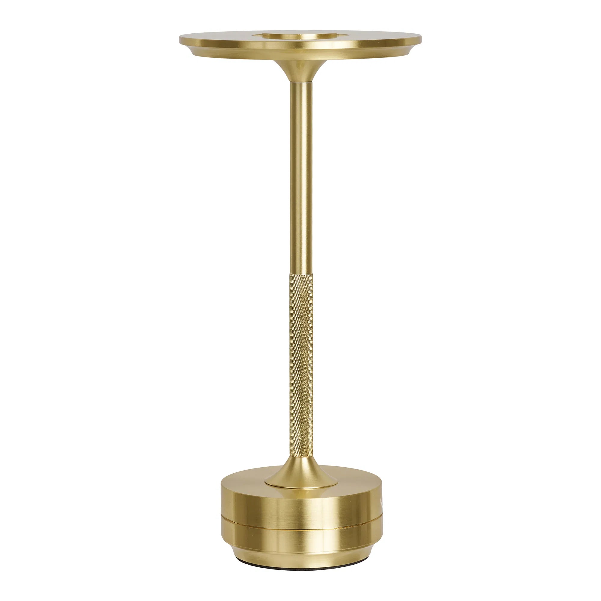 Akku Tischlampe Messing Ø13 cm – Kabellose LED Lampe im skandinavischen Design