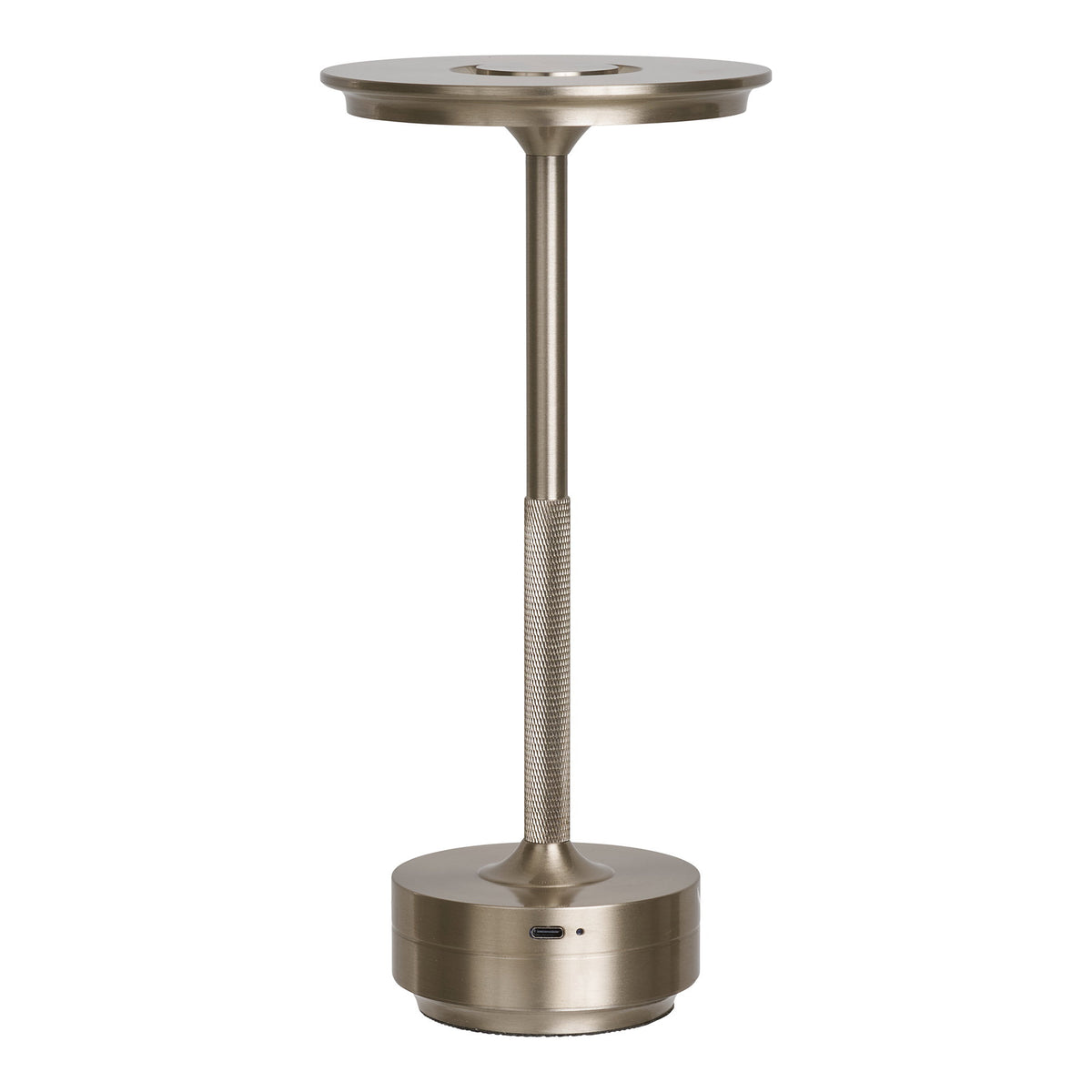 PolsterOase Möbel – Lyneham Akku, Tischlampe aus Aluminium, Silber – Ansicht 2