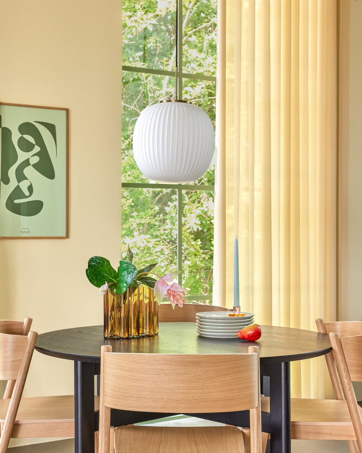 PolsterOase Möbel – Umber Vase aus mundgeblasenem Glas, Bernstein – Ansicht 8