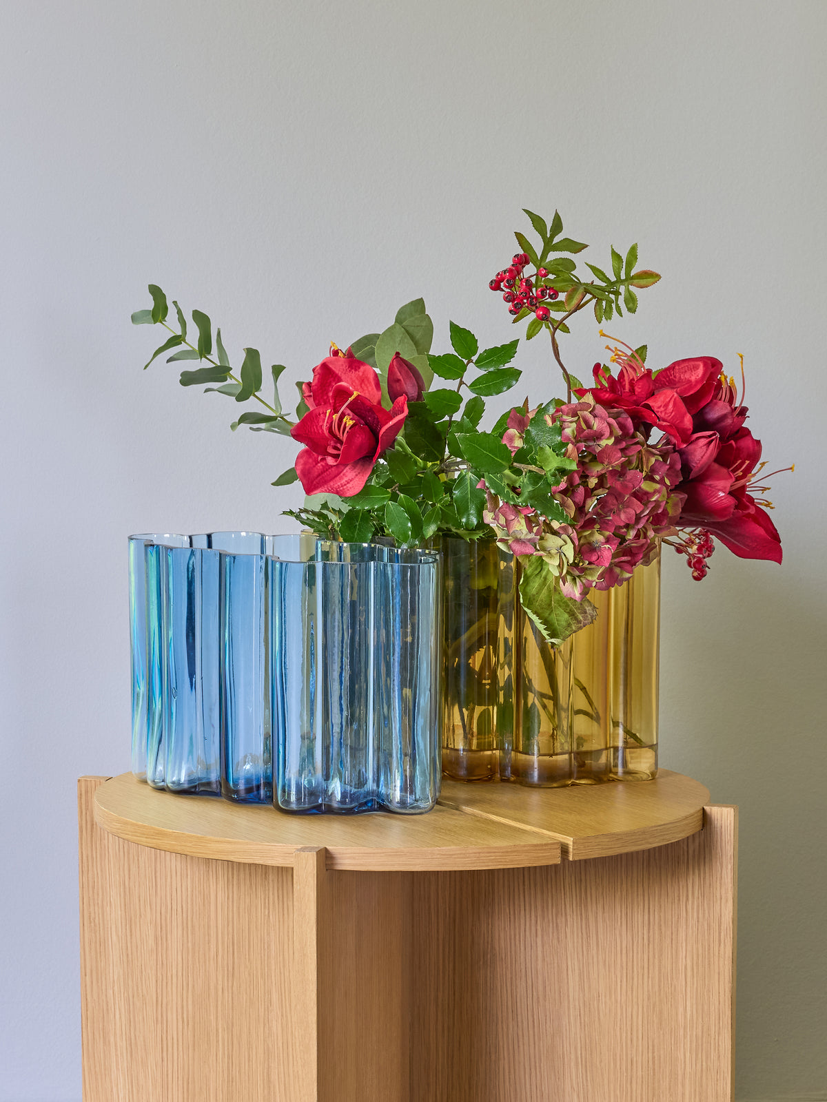 PolsterOase Möbel – Umber Vase aus mundgeblasenem Glas, Bernstein – Ansicht 9