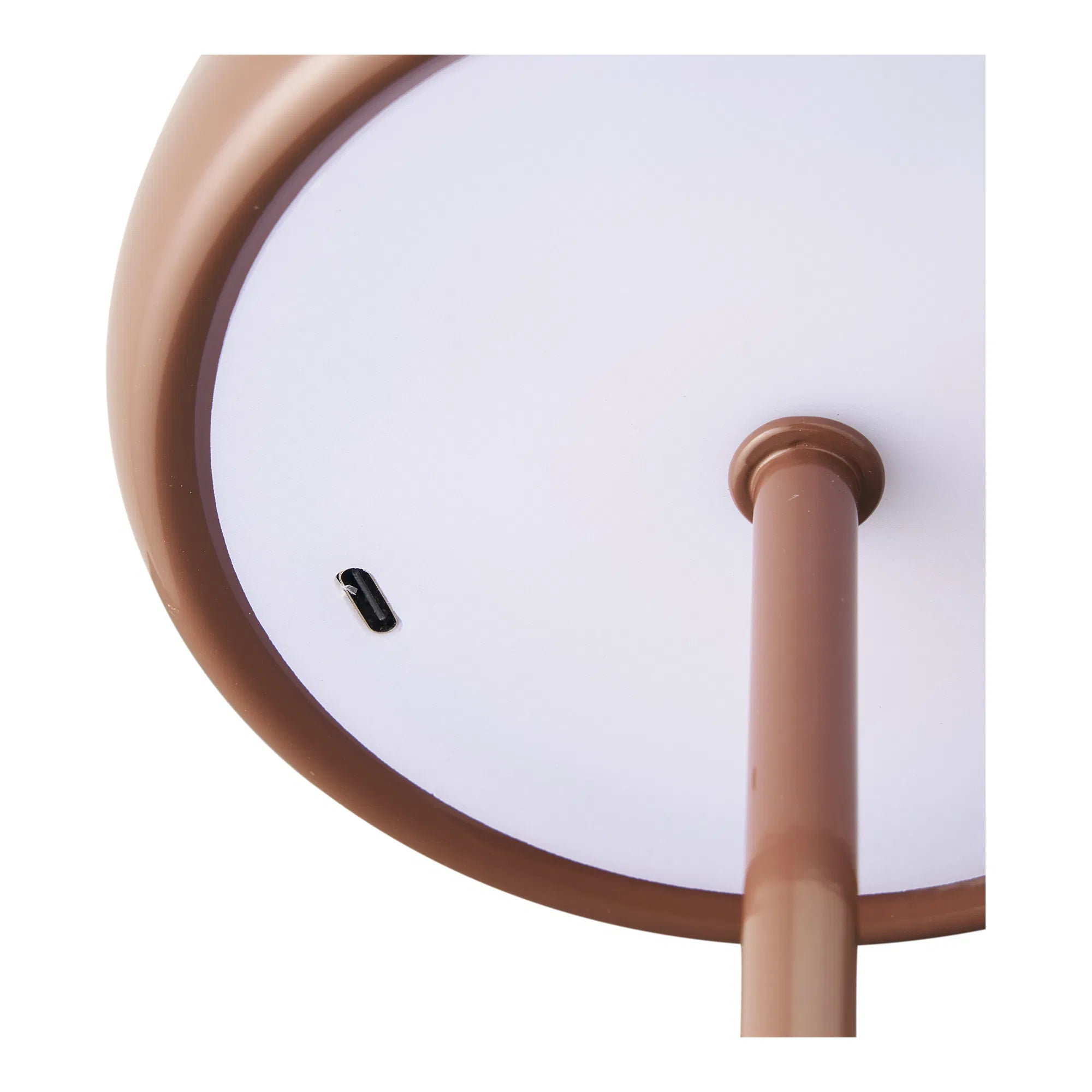 Akku Tischlampe Braun Ø13 cm – Kabellose LED Lampe im skandinavischen Design