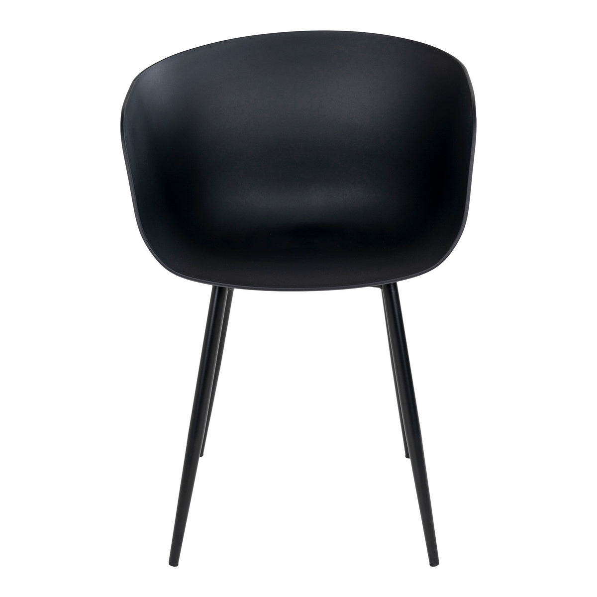 Roda Esszimmerstühle aus Polypropylen und Stahl, 2er-Set – Schwarz