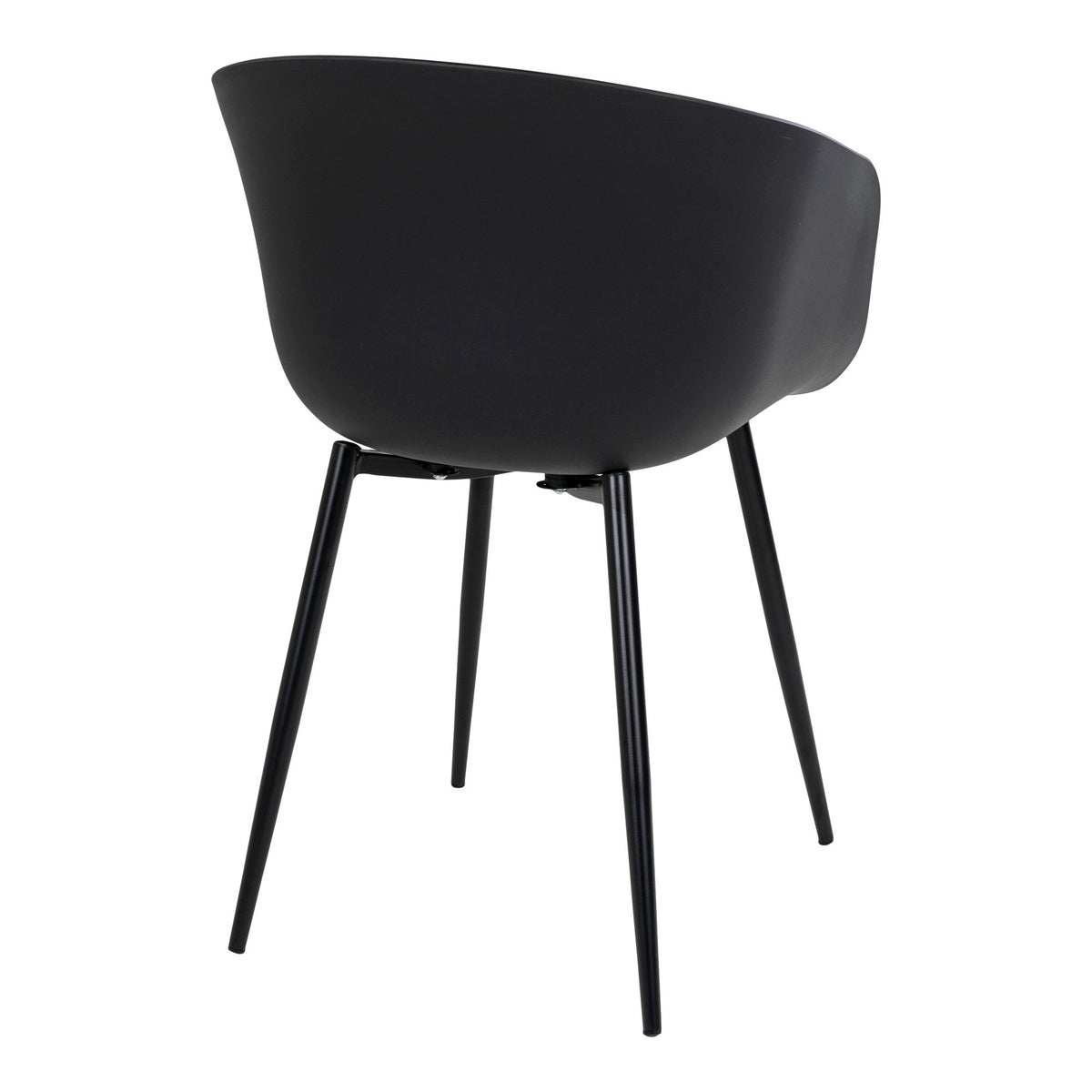 Roda Esszimmerstühle aus Polypropylen und Stahl, 2er-Set – Schwarz