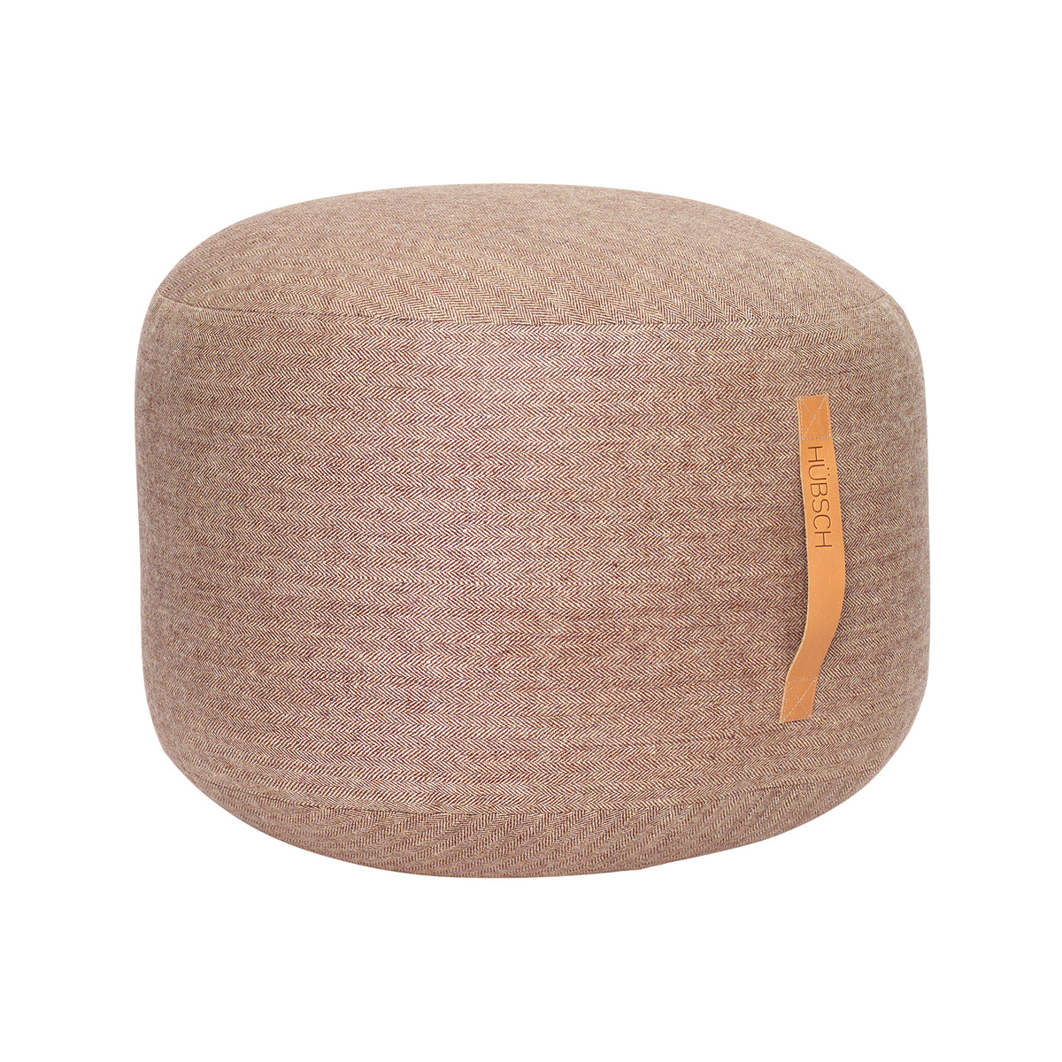 PolsterOase Möbel – Mochi Pouf mit Wollbezug, Braun