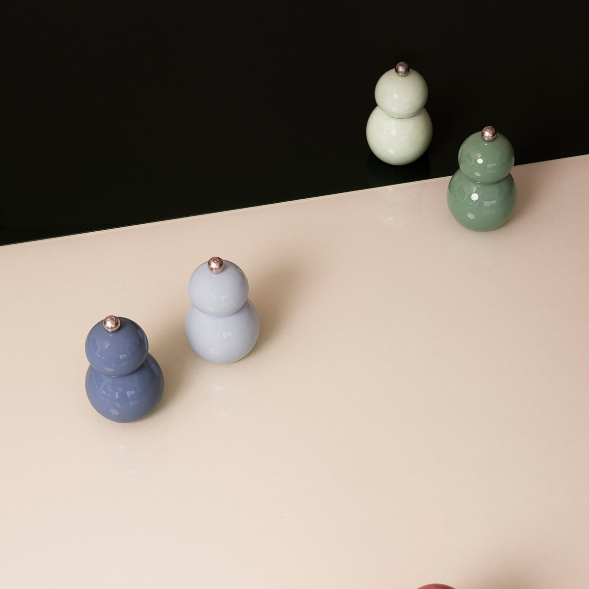 Pfeffer /Salzmühle H12 cm blau Betty, 2er Set