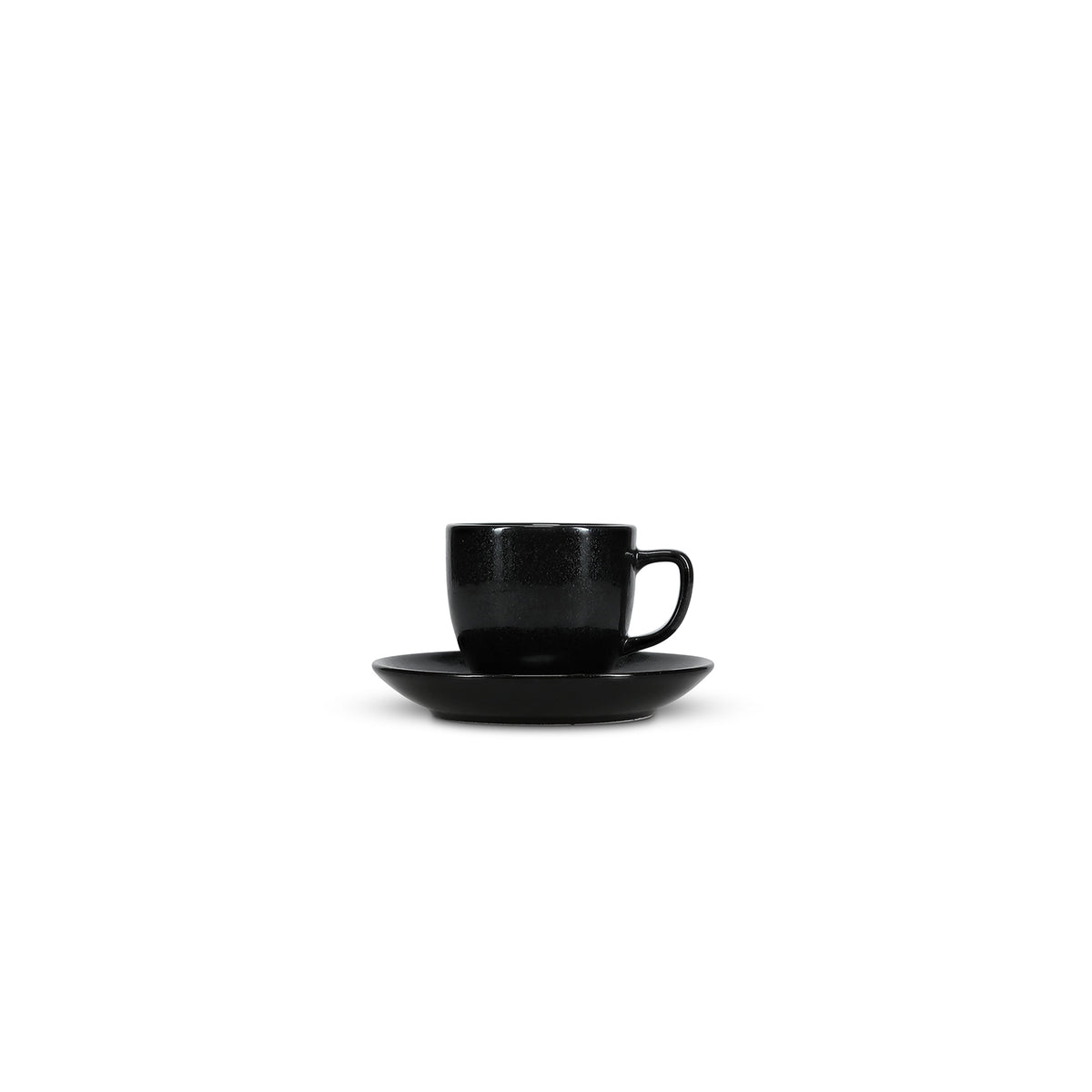Untertasse 14 cm schwarz Ovio – 6er-Set