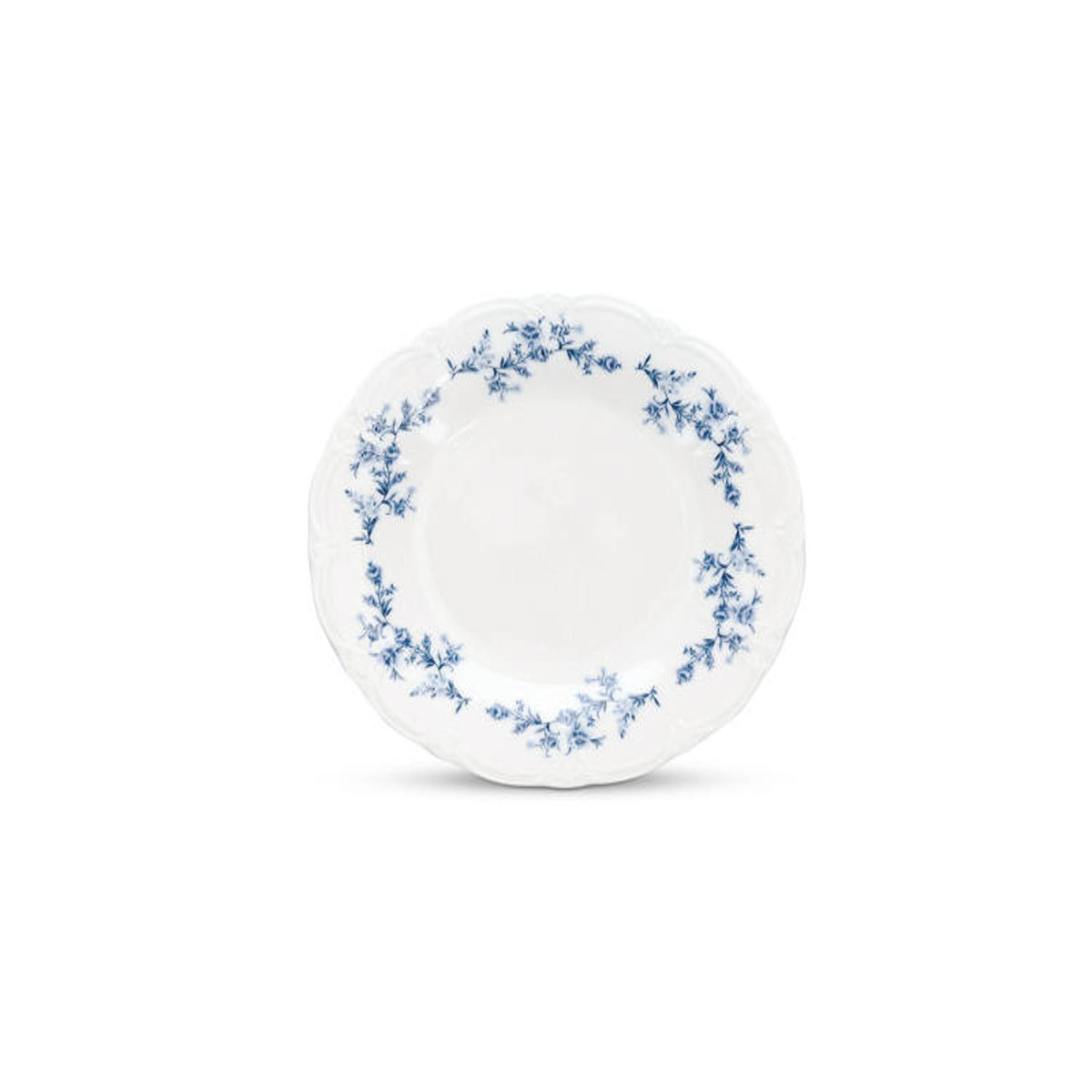 bonbistro Teller 21 cm mit blauem Blumenmuster, Retro – 6er-Set – Produktansicht 1