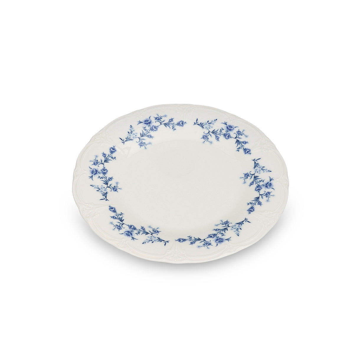 bonbistro Teller 27,5 cm mit retro blauem Blumenmuster – 6er-Set – Produktansicht 4