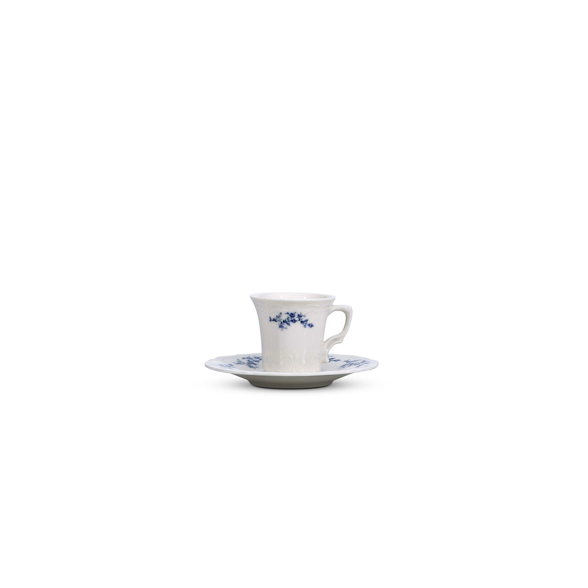bonbistro Mokkatasse 11 cl, blaues Blumenmuster, Retro – 6er-Set – Produktansicht 3