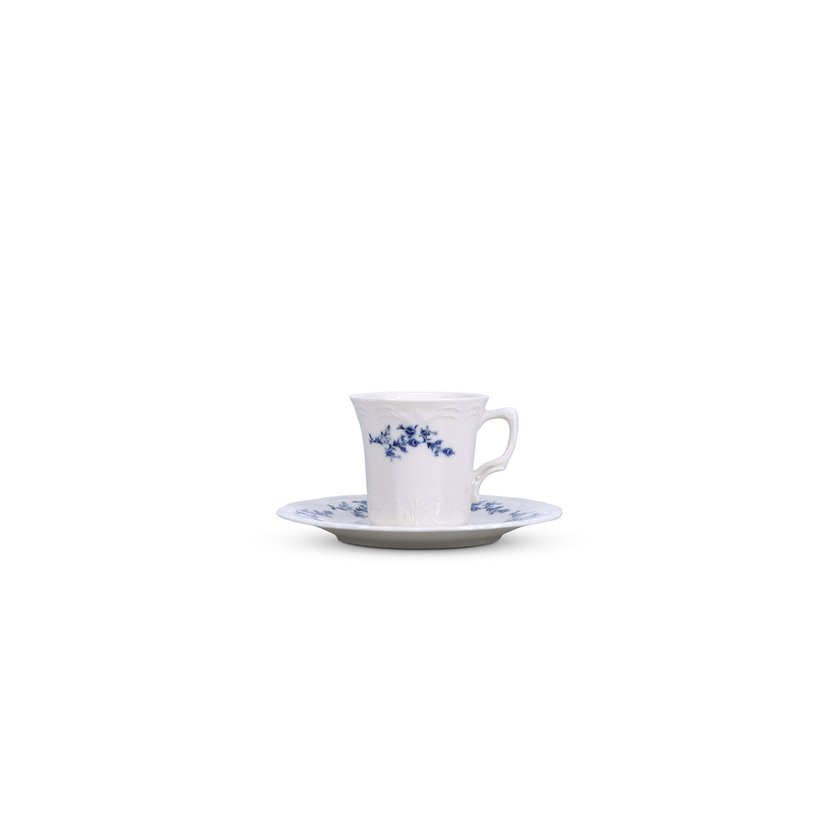bonbistro Untertasse 16,5 cm blaues Blumenmuster Retro – 6er-Set – Produktansicht 5
