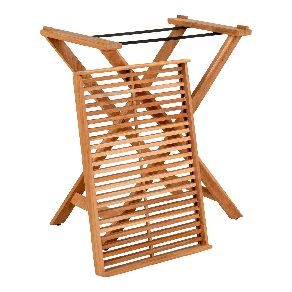 PolsterOase Möbel – Ronda Tabletttisch aus Teakholz, Natur, 60 × 40 × 70 cm – Ansicht 6