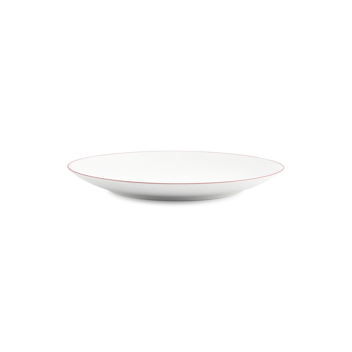 bonbistro Teller 26,5 cm Coupé, bordeauxfarbener Rand, Basic White – 6er-Set – Produktansicht 2