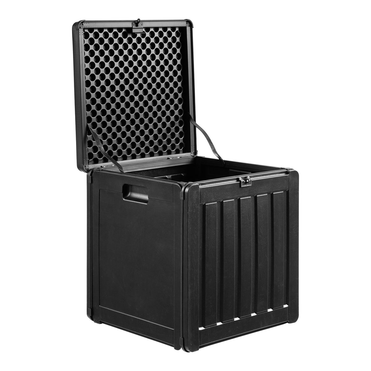 Sobra Kissenbox aus Kunststoff, 76 l, Schwarz, 42,8 × 42,8 × 46,4 cm