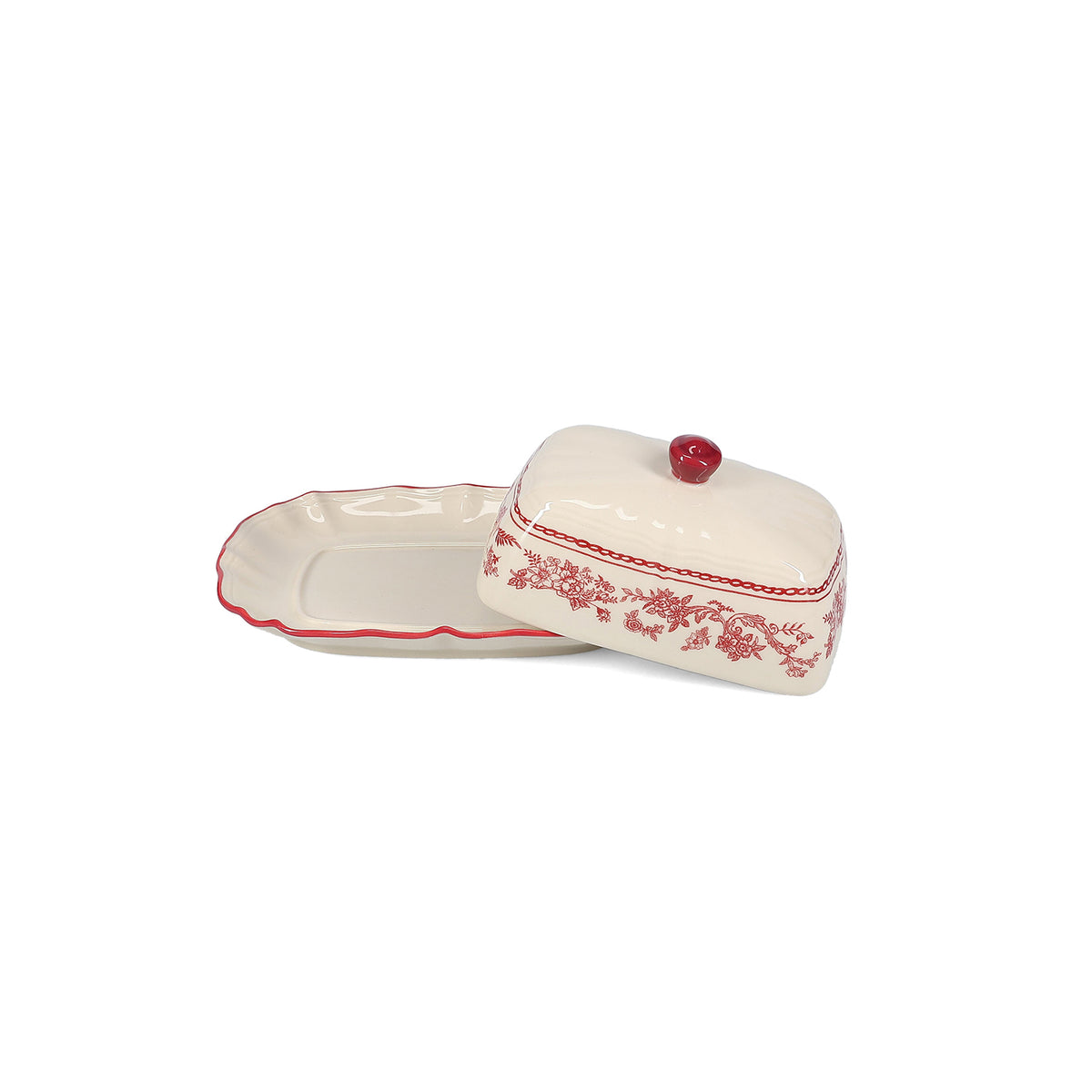 S|P Collection Butterdose 20x14,5xH8,5cm bordeaux Cyril – Produktansicht 5