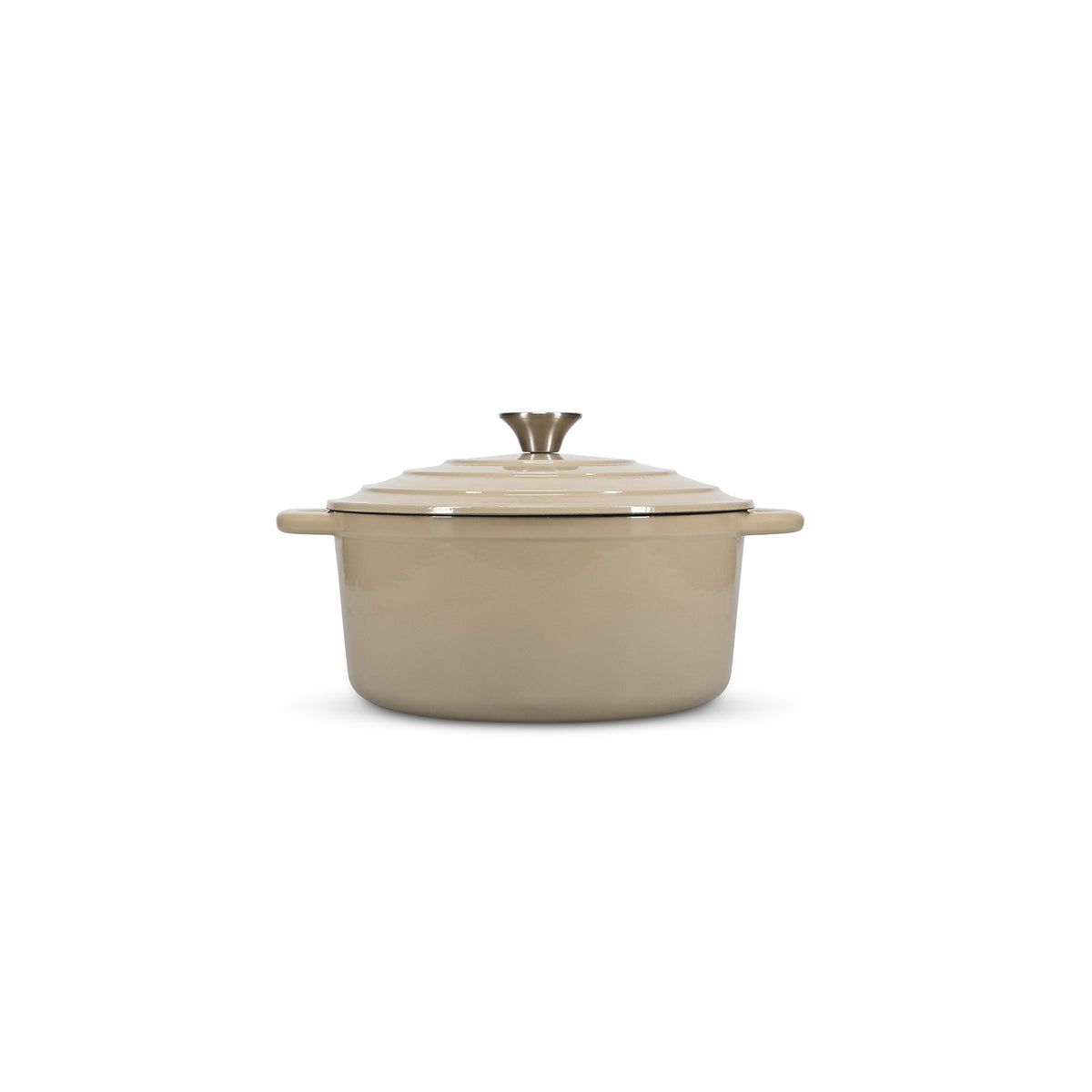 Salt & Pepper Kochtopf 26 cm aus Gusseisen, beige, Ferno – Produktansicht 1