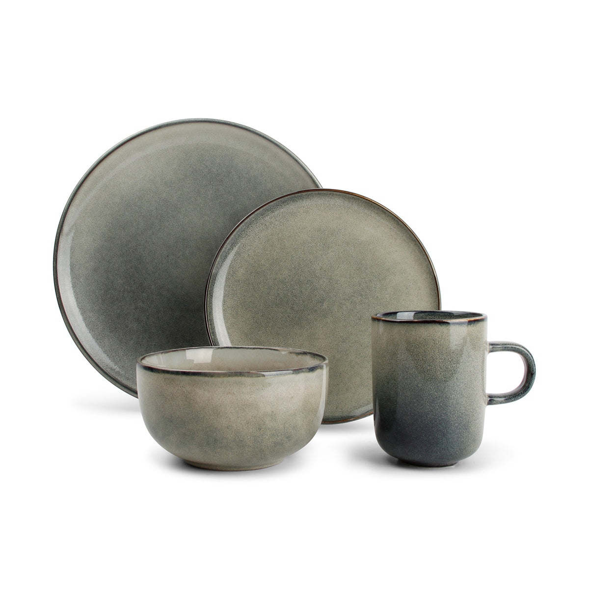 Salt & Pepper 16-teiliges Geschirrset grün/blau Meridian – Produktansicht 1