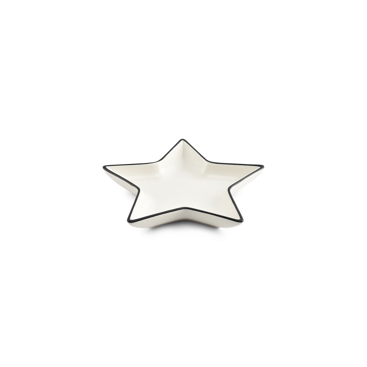 Salt & Pepper Schale 15×H3 cm Stern weiß Nero – 4er-Set – Produktansicht 1
