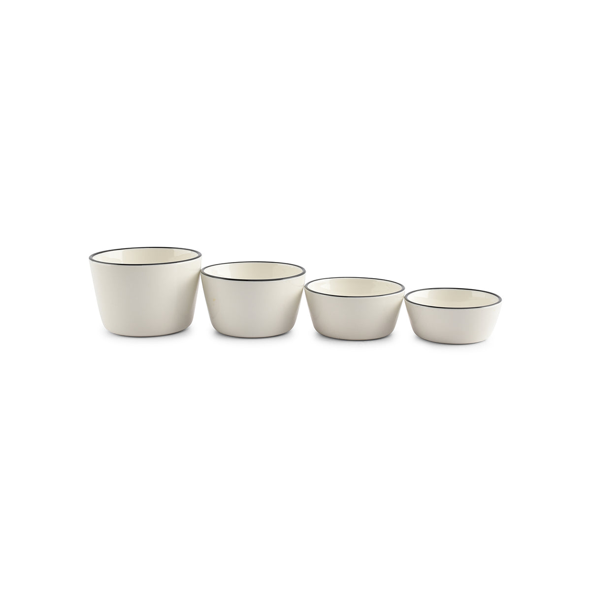 Salt & Pepper Schalen, 4-teilig, Weiß Nero (Set aus 4) – Produktansicht 1