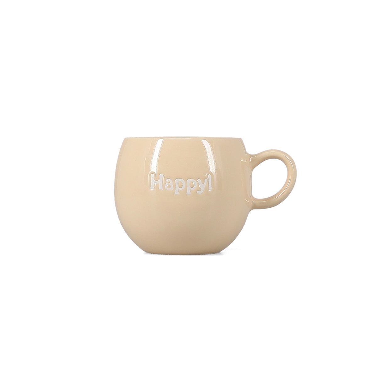 Salt & Pepper Becher 42 cl „Happy!“ beige Muggies – Produktansicht 1