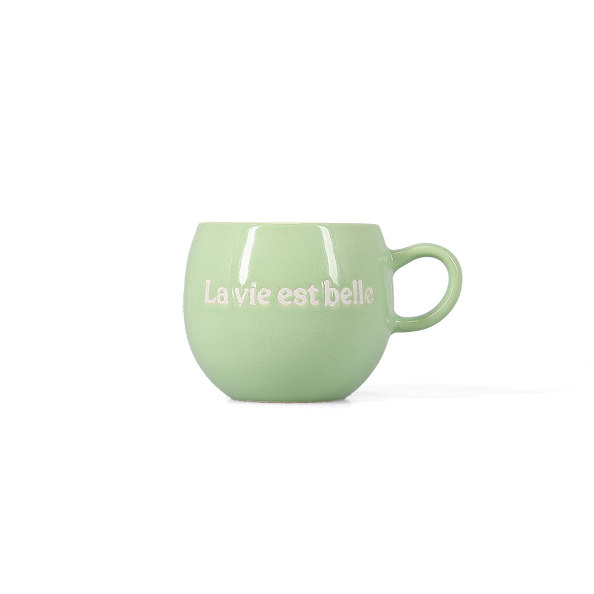 Salt & Pepper Tasse 42 cl "La vie est belle" grün Muggies – Produktansicht 1