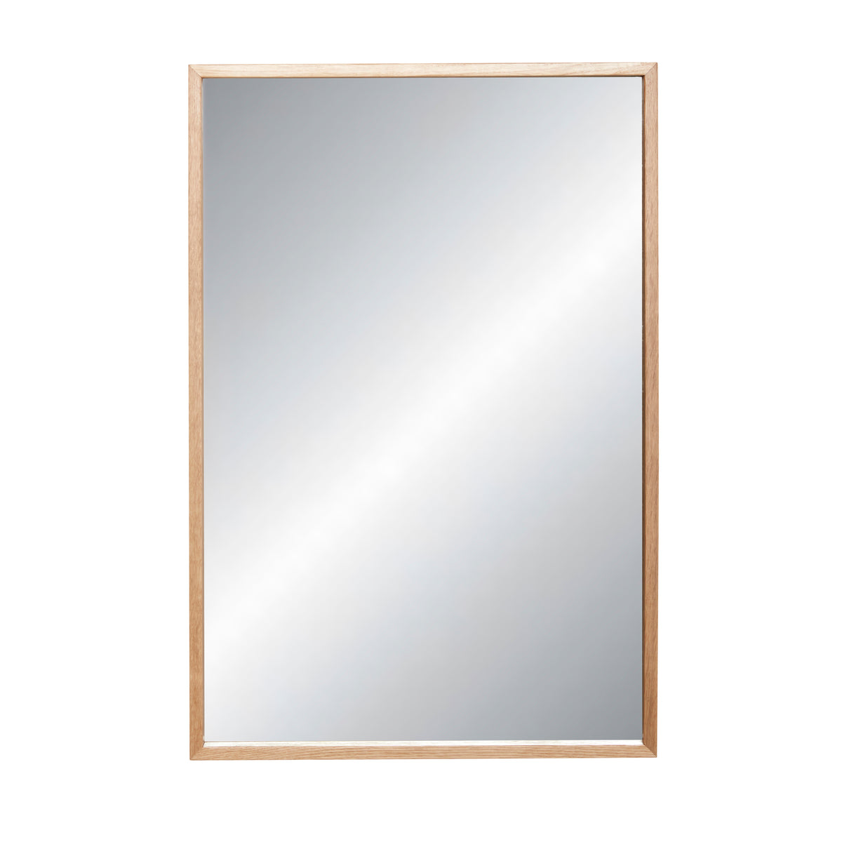Depth Wandspiegel mit Eichenholzrahmen, Natur, 60 × 40 cm