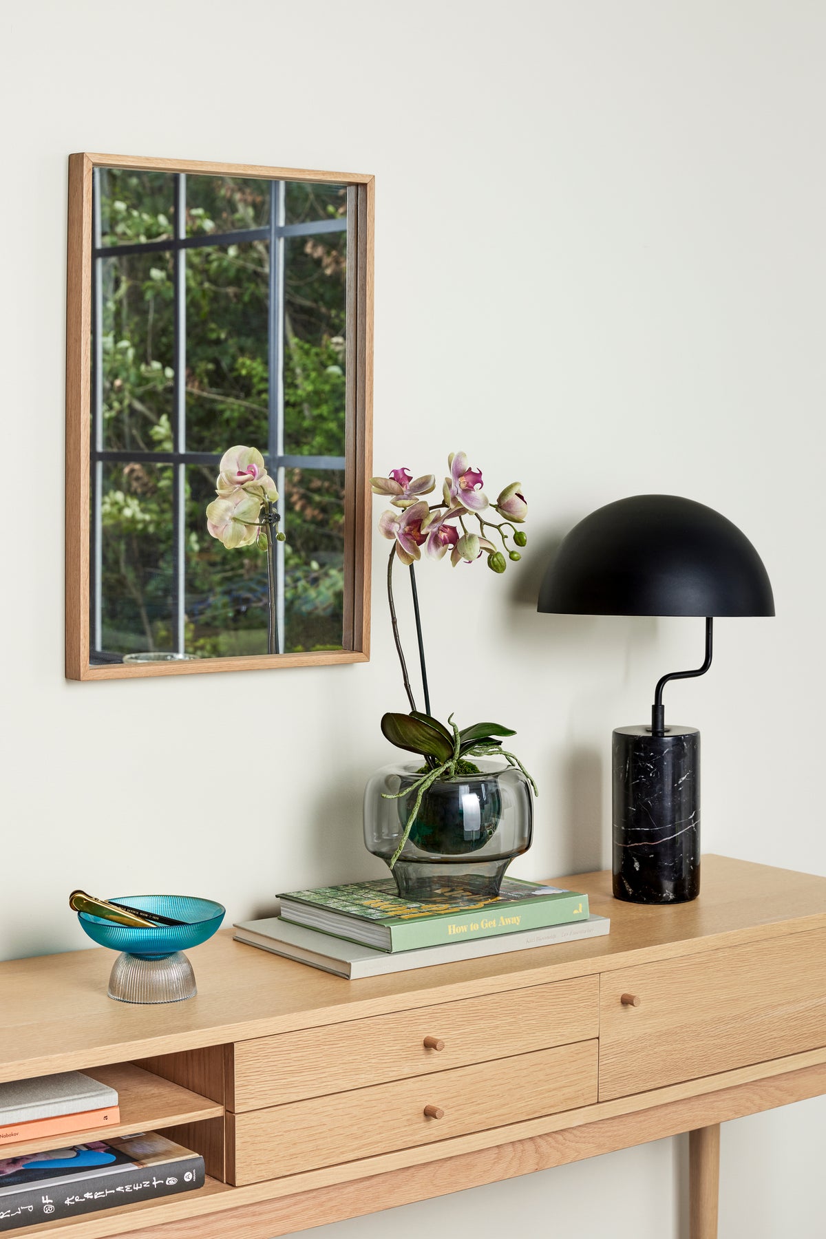Depth Wandspiegel mit Eichenholzrahmen, Natur, 60 × 40 cm