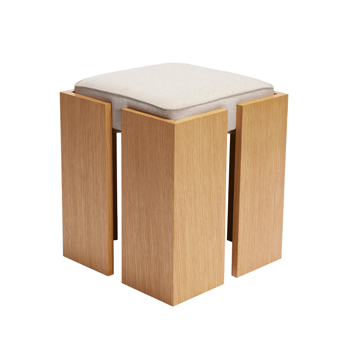 Forma Hocker aus Eichenholz mit Polster