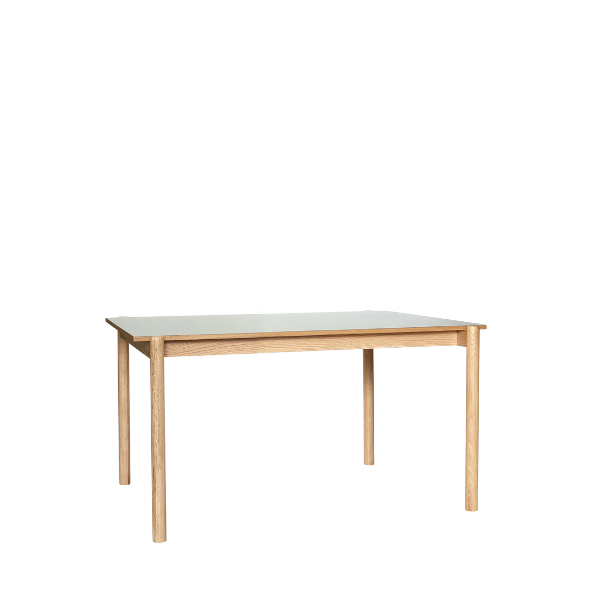 Oblique Schreibtisch aus Eichenholz und Linoleum, Grau