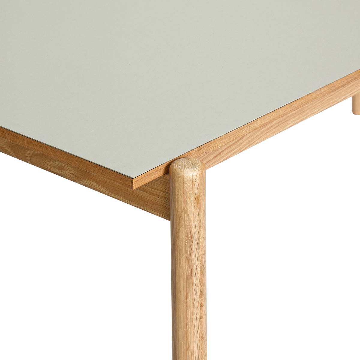 Oblique Schreibtisch aus Eichenholz und Linoleum, Grau