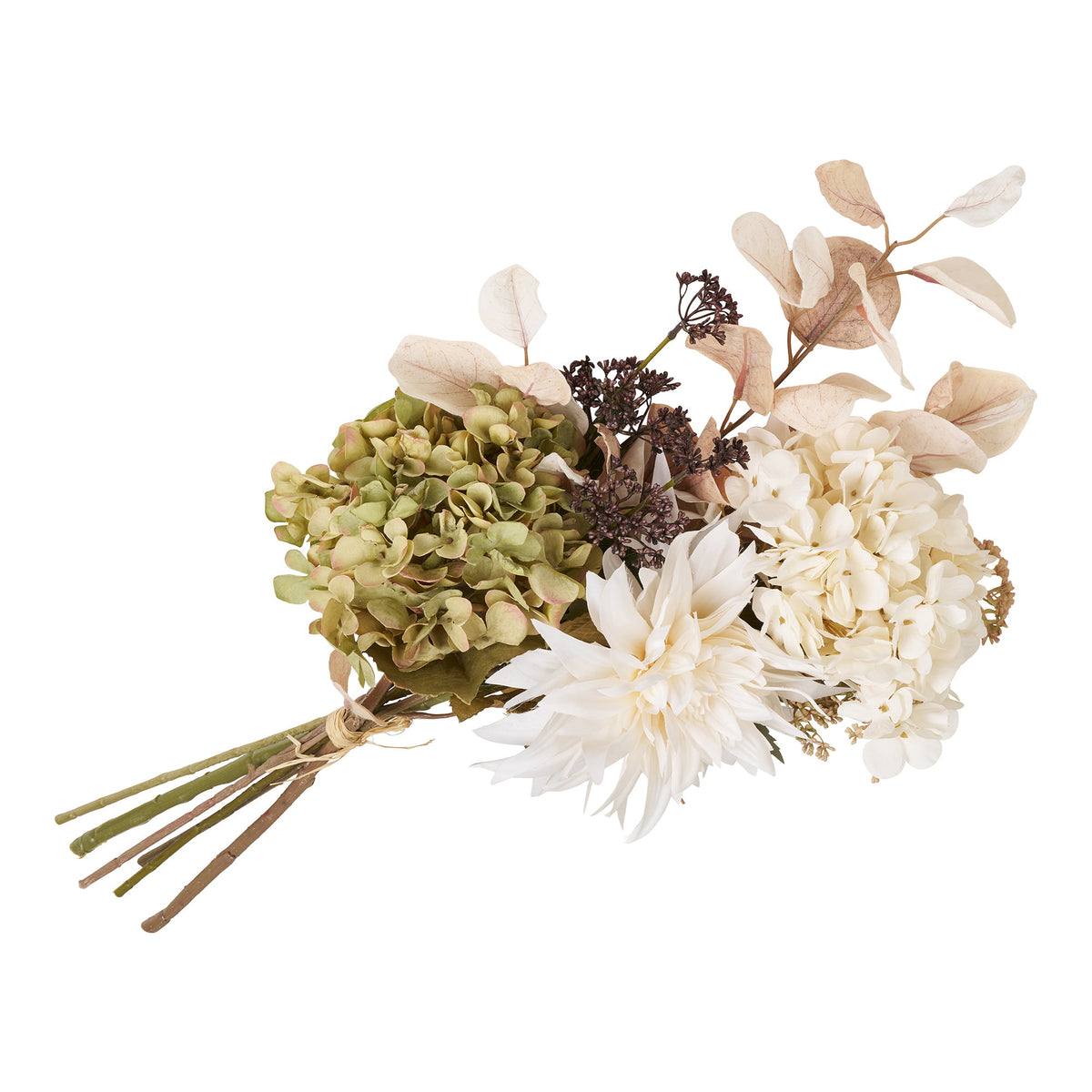 PolsterOase Möbel – Hortensien Kunstblumenstrauß aus PE, Kunststoff, Farbmix
