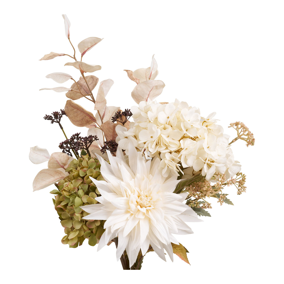 PolsterOase Möbel – Hortensien Kunstblumenstrauß aus PE, Kunststoff, Farbmix – Ansicht 2